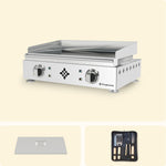 Stainless Steel Electric Griddle LIMA Set + Lid + Accessories