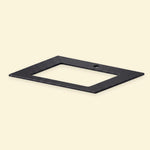 Deep black ceramic worktop with cut-out for Pilotis sink and tap
::visuel:noir
