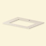 Cream-white ceramic worktop with cut-out for Pilotis sink and tap
::visuel:creme