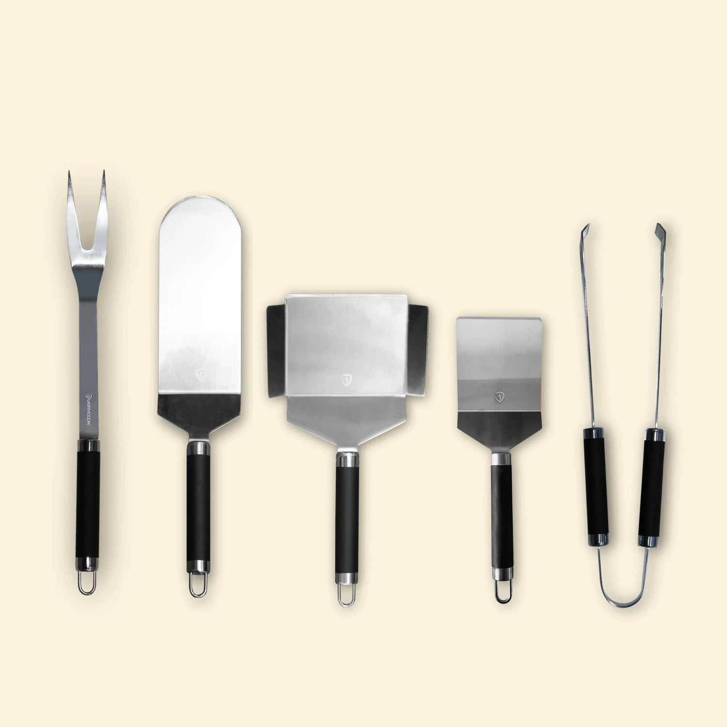 Set of 5 stainless steel spatulas